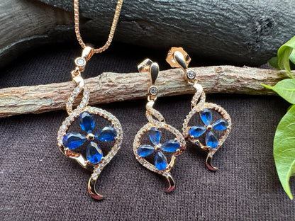 Sapphire Teardrop Set ( 3pcs )