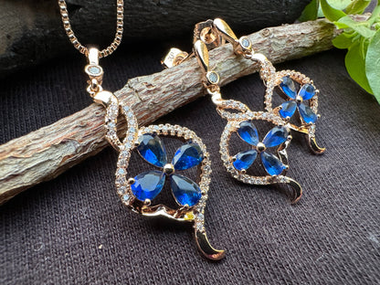 Sapphire Teardrop Set ( 3pcs )