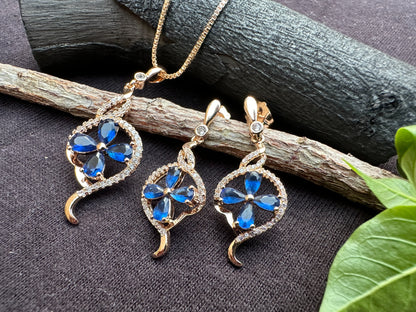 Sapphire Teardrop Set ( 3pcs )