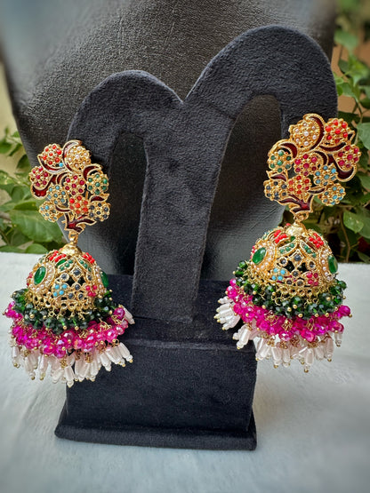 Regal Floral Jhumkas