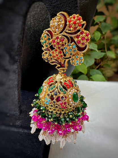 Regal Floral Jhumkas