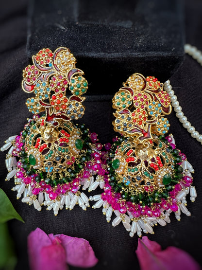 Regal Floral Jhumkas