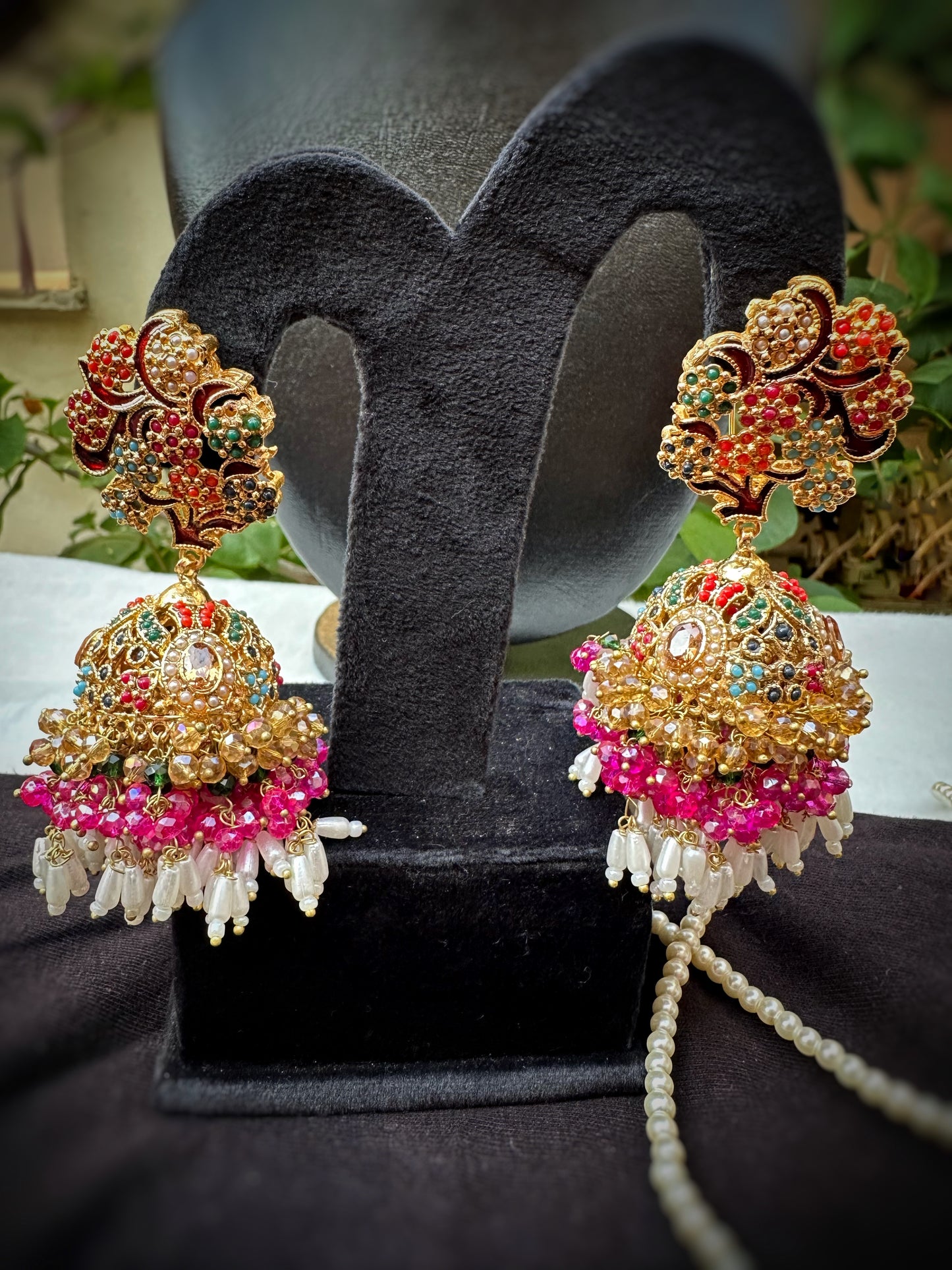 Regal Floral Jhumkas