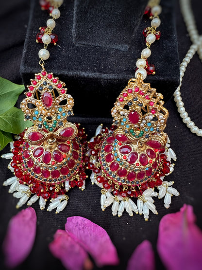 Royal Ruby Drop Earrings