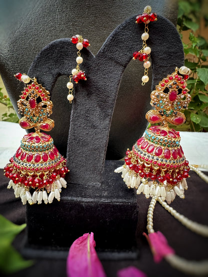 Royal Ruby Drop Earrings