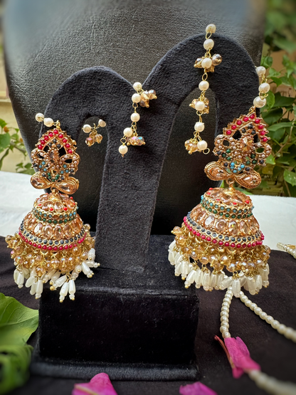 Royal Ruby Drop Earrings