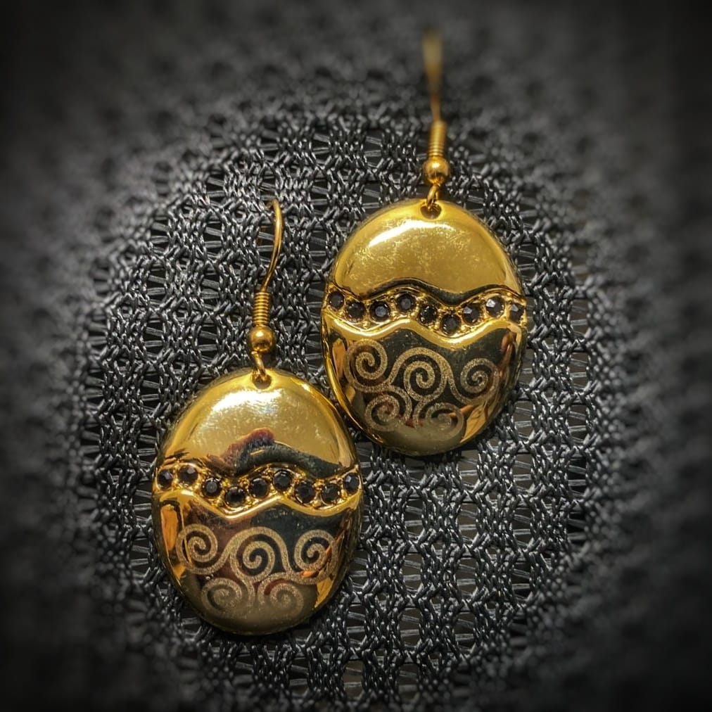 Golden Swirl Earrings