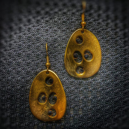 Golden Abstract Earrings