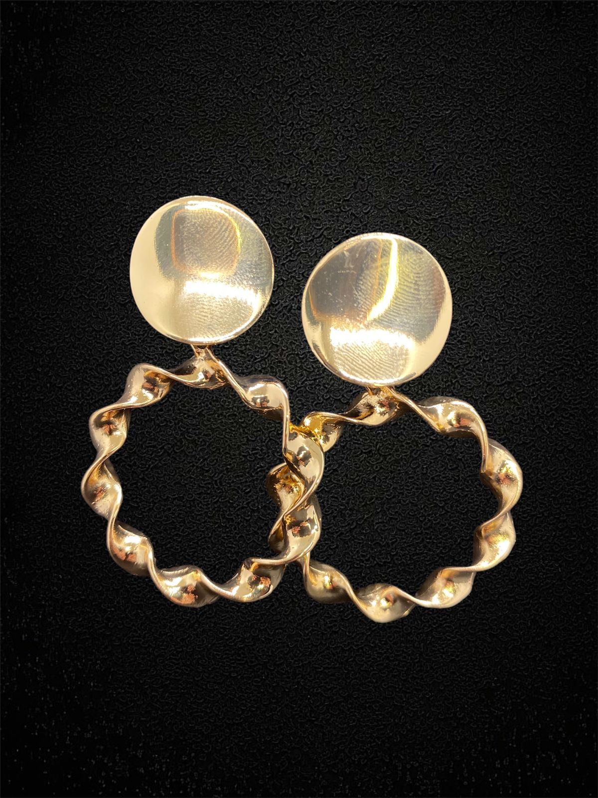 Twisted Gold Hoop Earrings