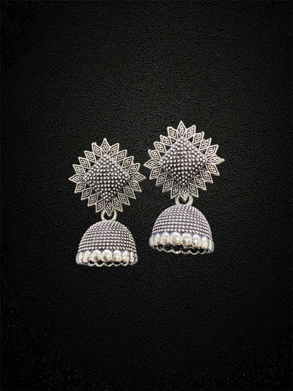 Dual-Tone Jhumka Earrings